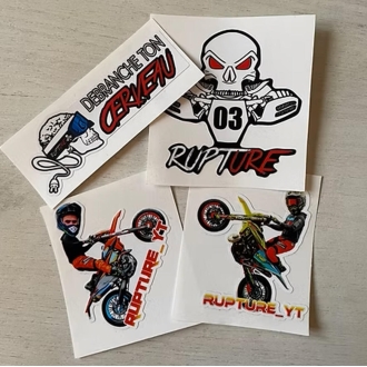 Lot de 4 Stickers Rupture 🔥