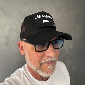 Casquette Trucker Noir " M'engatse pas " Marseille
