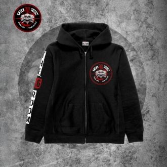 Veste Zippée à Capuche "B&W Skull 1"
