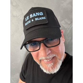 Casquette Trucker Noir "Le sang bleu et blanc" Marseille