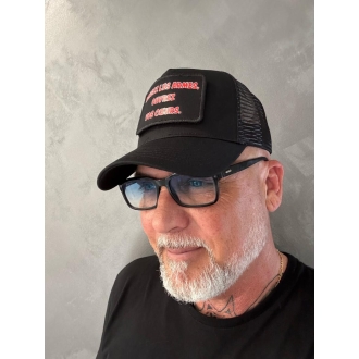 Casquette Trucker Noire "RANGEZ LES ARMES. OUVREZ VOS CŒURS" Marseille