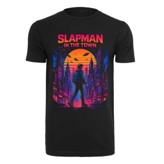 T-shirt Noir Slapman in the town