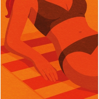 Affiche Coup d'Soleil / Bain d'orange