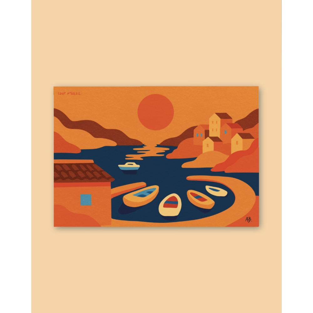 Affiche Coup d'Soleil / Petit port au soleil