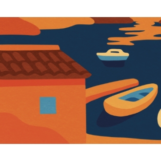 Affiche Coup d'Soleil / Petit port au soleil