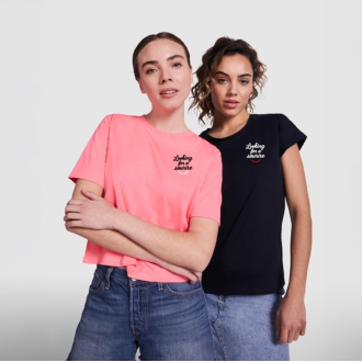T-shirt coupe large et courte manches courtes pour femme " Looking for a sourire " Slapman