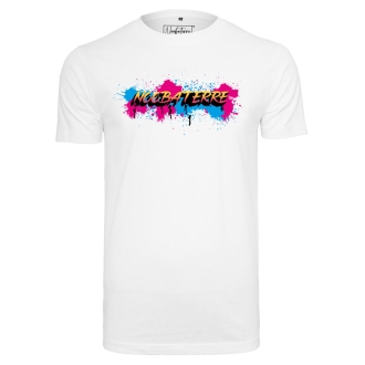 T-shirt Blanc Noob a terre Graffiti - Officiel