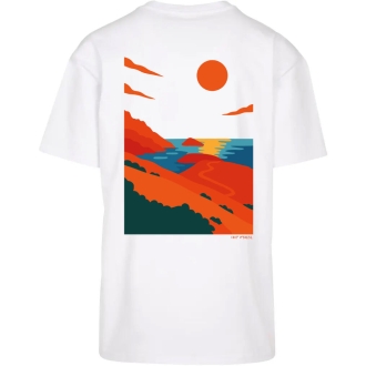 T-shirt Oversize Blanc couché de soleil