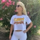 Crop top femme " LATIN Summer vibes "