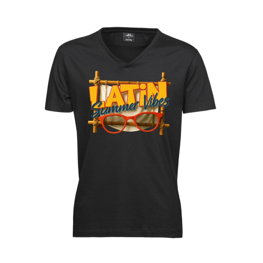 T-shirt Homme col V Fashion " LATIN summer vibes "