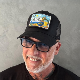 Casquette Trucker noire " Le sud a l'état pur " Fred le Marseillais