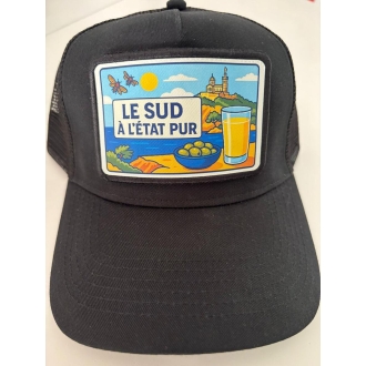 Casquette Trucker noire " Le sud a l'état pur " Fred le Marseillais