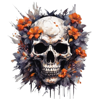 T-Shirt Femme "Flower Skull5"