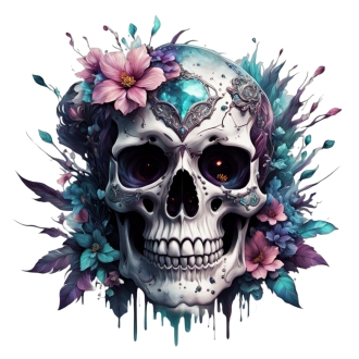 T-Shirt Femme "Flower Skull4"