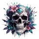 T-Shirt Femme "Flower Skull4"
