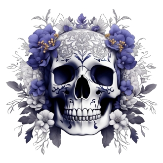 T-Shirt Femme "Flower Skull2"