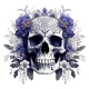 T-Shirt Femme "Flower Skull2"