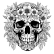 T-Shirt Femme "Flower Skull1"