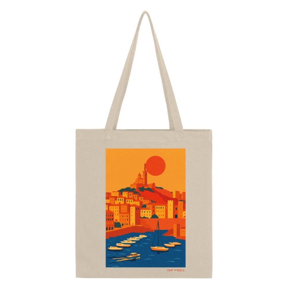 Tote bag coup d'soleil Marseille vieux port