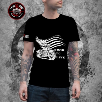 T-Shirt Homme "Born to Live" Black