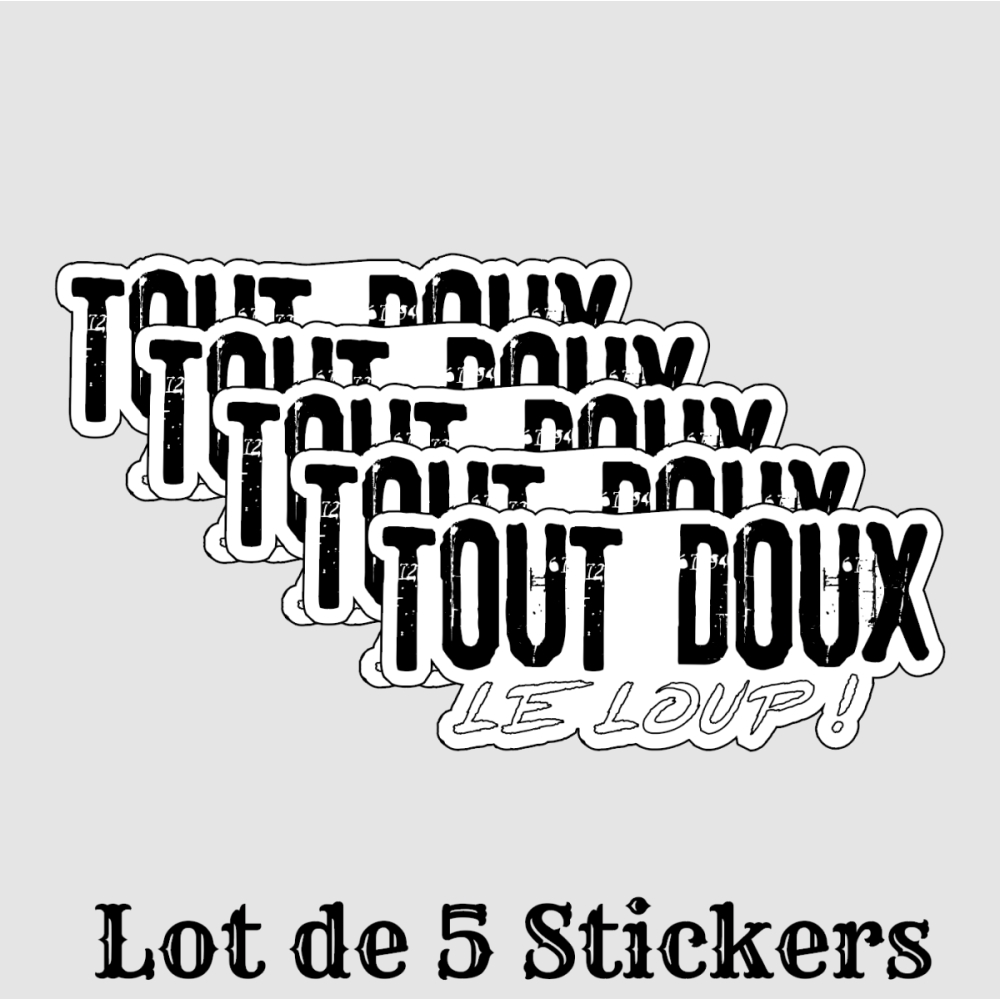Stickers Lot de 5 - Tout doux le loup