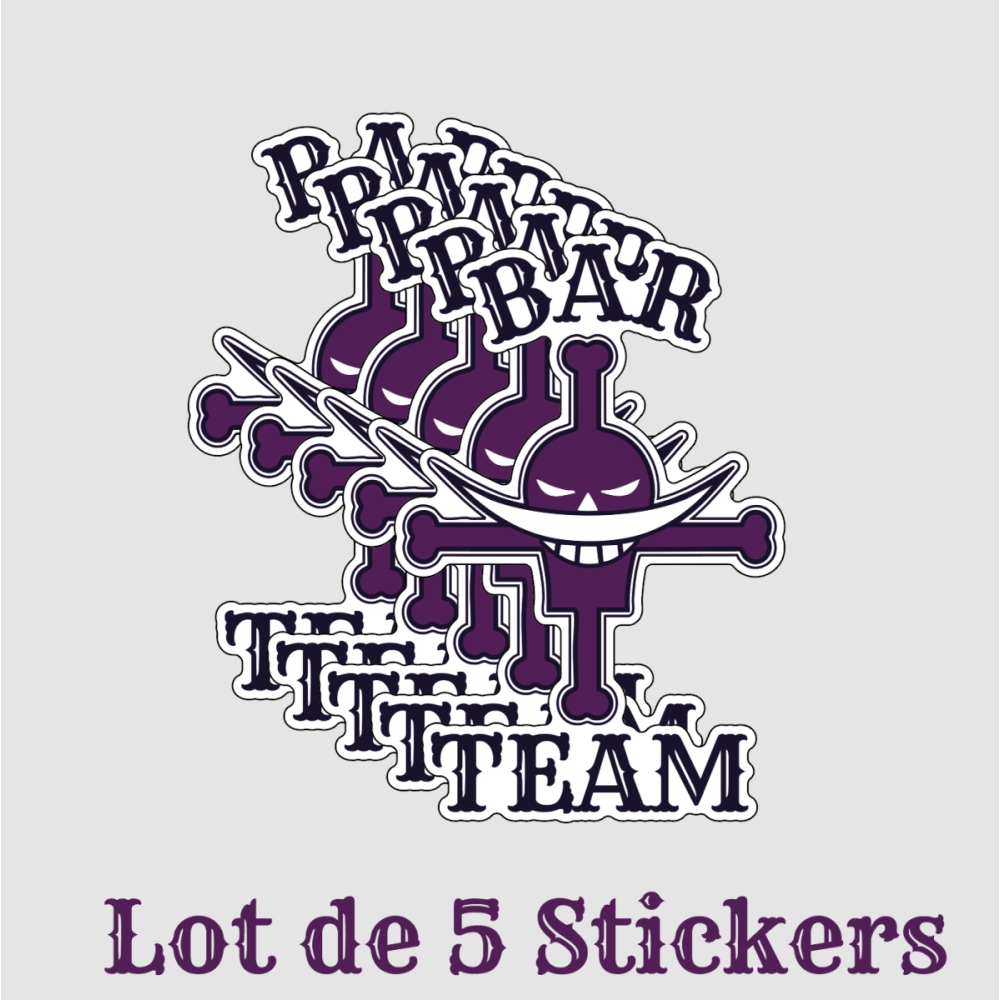 Stickers Lot de 5 - Bar Team