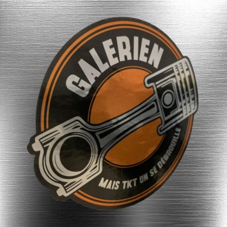 Lot de 4 Stickers Galérien Piston effet Argent - Jorian Ponomareff