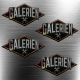 Lot de 4 Stickers Galérien logo effet Argent - Jorian Ponomareff