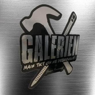 Lot de 4 Stickers Galérien Officiel Logo effet Argent - Jorian Ponomareff