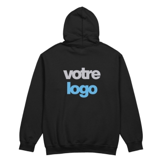 Sweat à capuche Personnalisable Impression sur le coeur et au dos