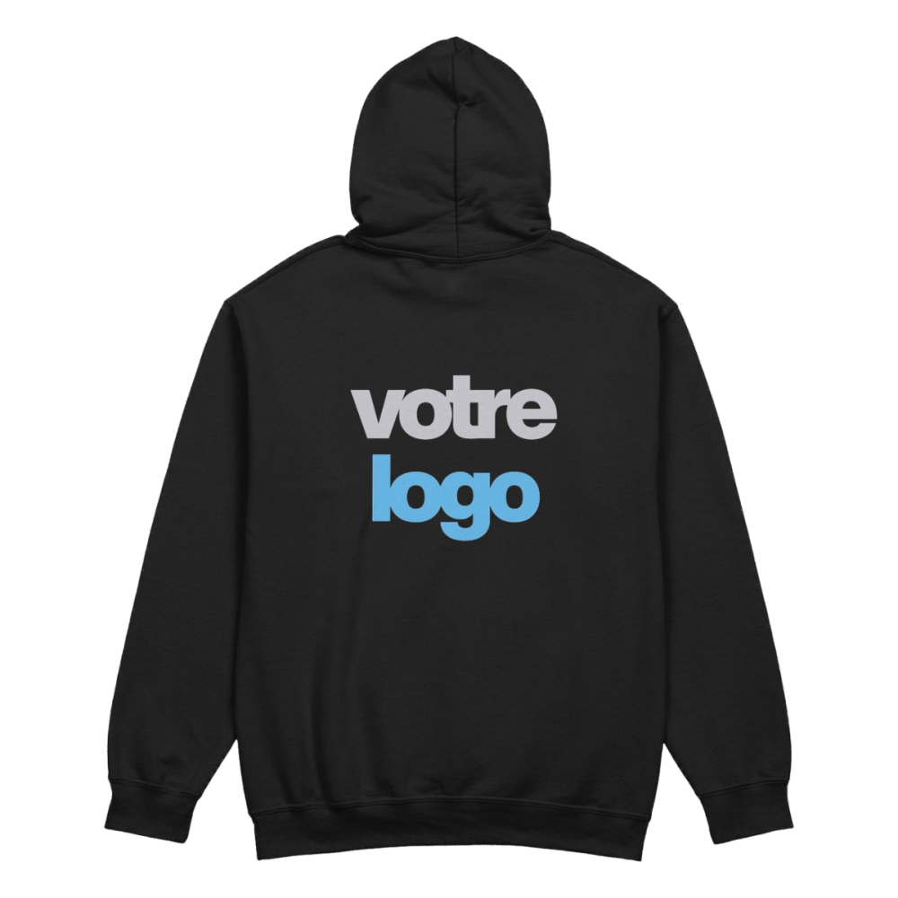 Sweat à capuche Personnalisable Impression sur le coeur et au dos