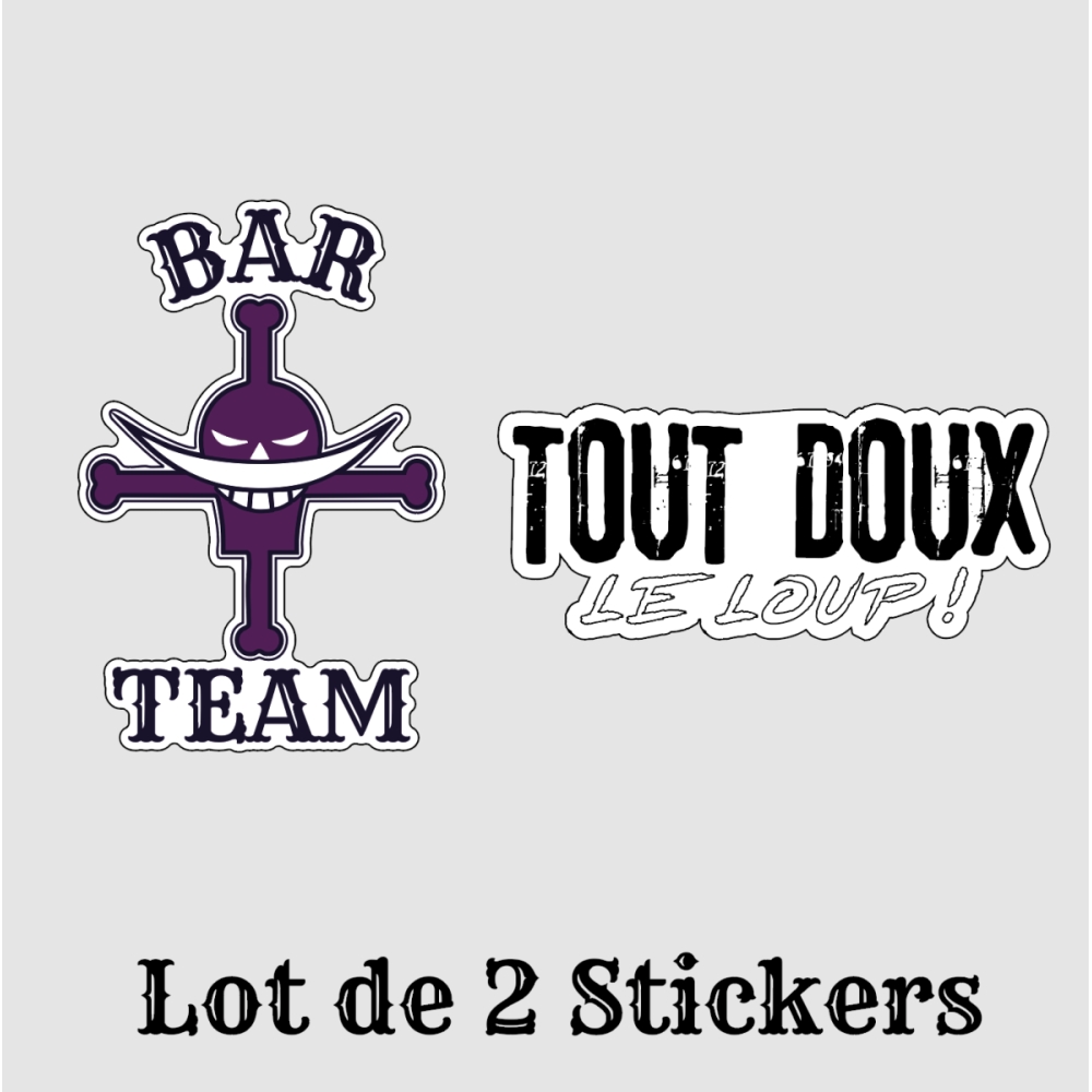 Stickers Lot de 2 - Tout doux le loup - BAR Team
