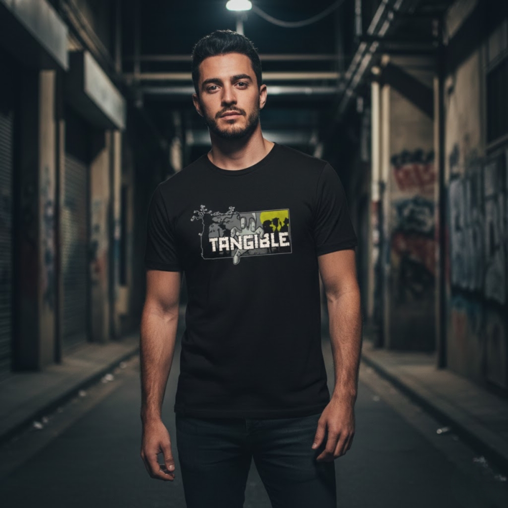 T-shirt Noir Tangible Nuit Sombre