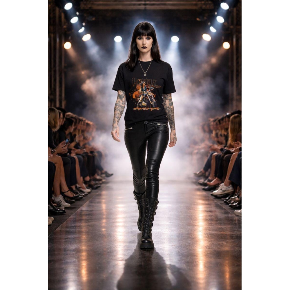 Tshirt Femme "Badass Girl" Noir