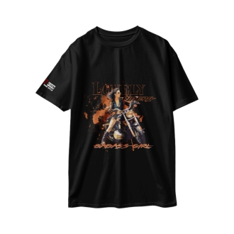 Tshirt Femme "Badass Girl" Noir