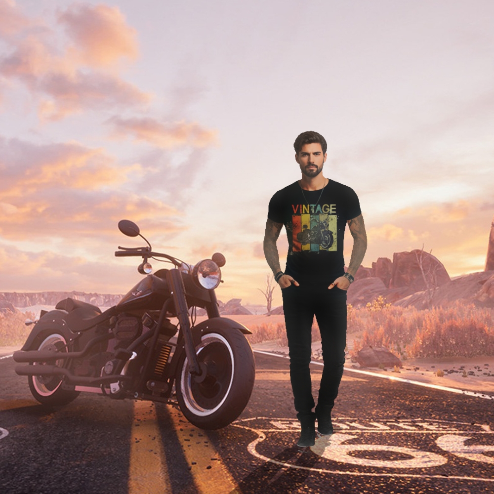 Tshirt Homme "Vintage" Noir