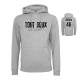 PERSONNALISABLE - Sweat à capuche Gris chiné - Tout doux le loup - Papy Gaming