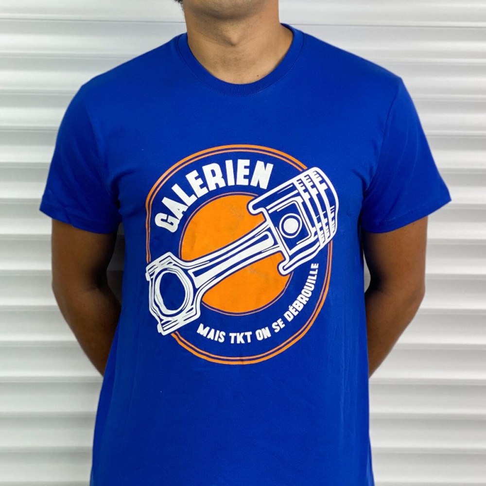 T-shirt Piston Galérien Bleu - Jorian Ponomareff
