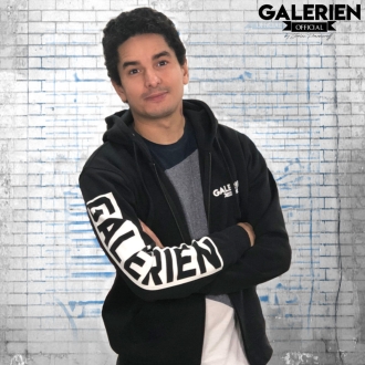 Veste Zippé à Capuche GALERIEN Noir - Jorian Ponomareff