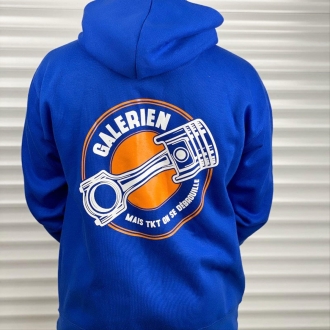 Sweat à capuche Piston Bleu - Jorian Ponomareff