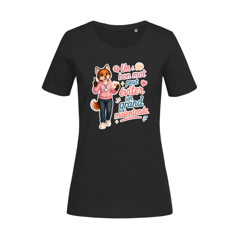 T-shirt femme Lillie – Un bon mot peut éviter un grand malentendu | Mourmi