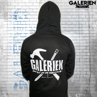 Sweat à capuche Galérien Officiel Noir - Jorian Ponomareff