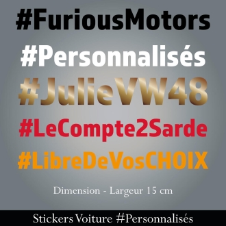 Stickers Autocollant Voiture Personnalisés