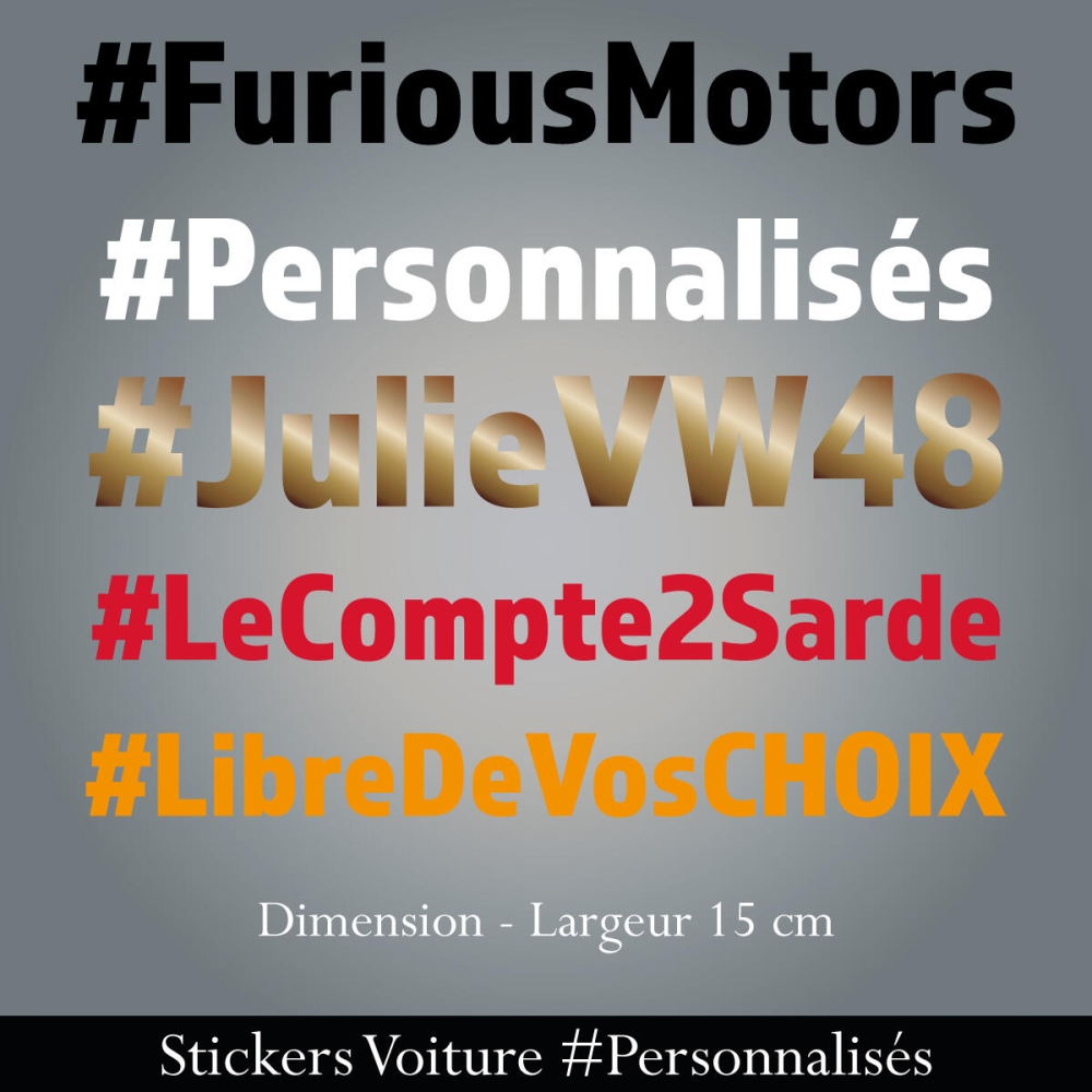 Stickers Autocollant Voiture Personnalisés