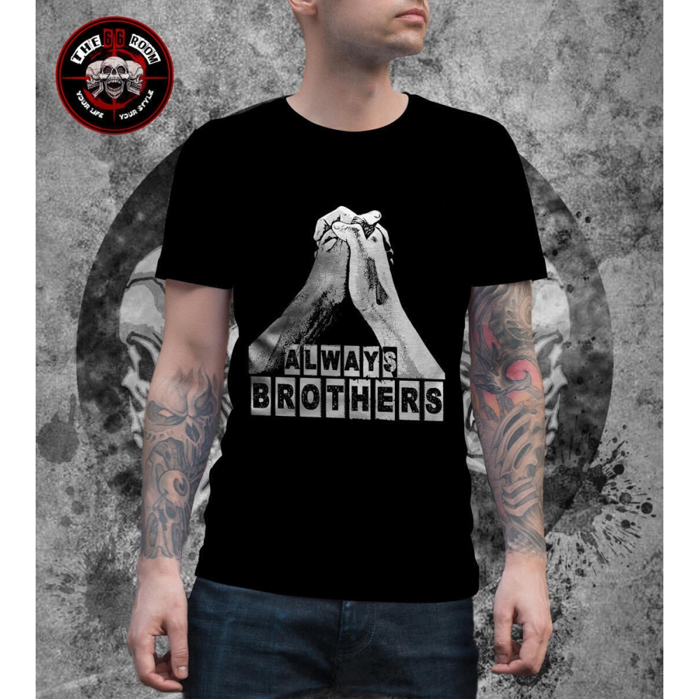 T-Shirt Homme "Always Brothers" Noir