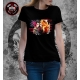 T-Shirt Femme "Flag Roses" Noir